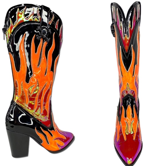 YRU Space Cowgirl Black and Orange - Picture 2 of 2